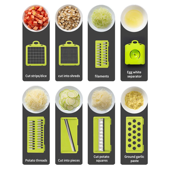 16 in 1 Multifunctional Vegetable Chopper Onion Chopper Handle Food